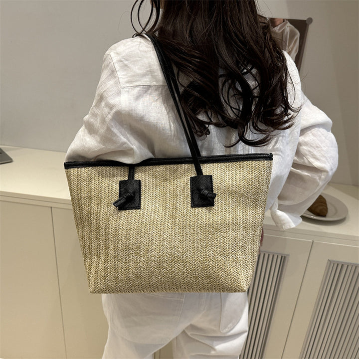 Damen trendige Strandtasche mit elegantem geflochtenem Design Nord Taschen