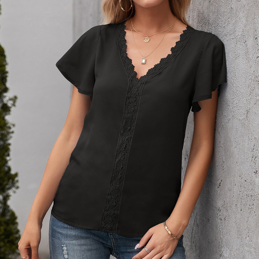 Damen Spitzenbluse