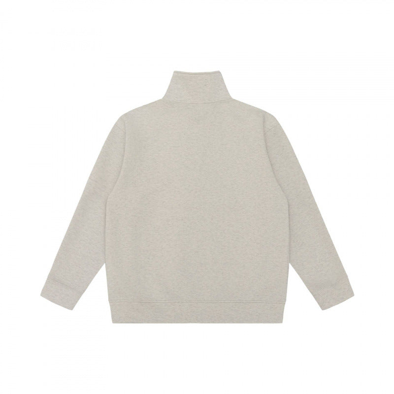 Unisex Oversize-Sweatshirt mit halbem Reißverschluss, Stehkragen und Kängurutasche Nord Taschen