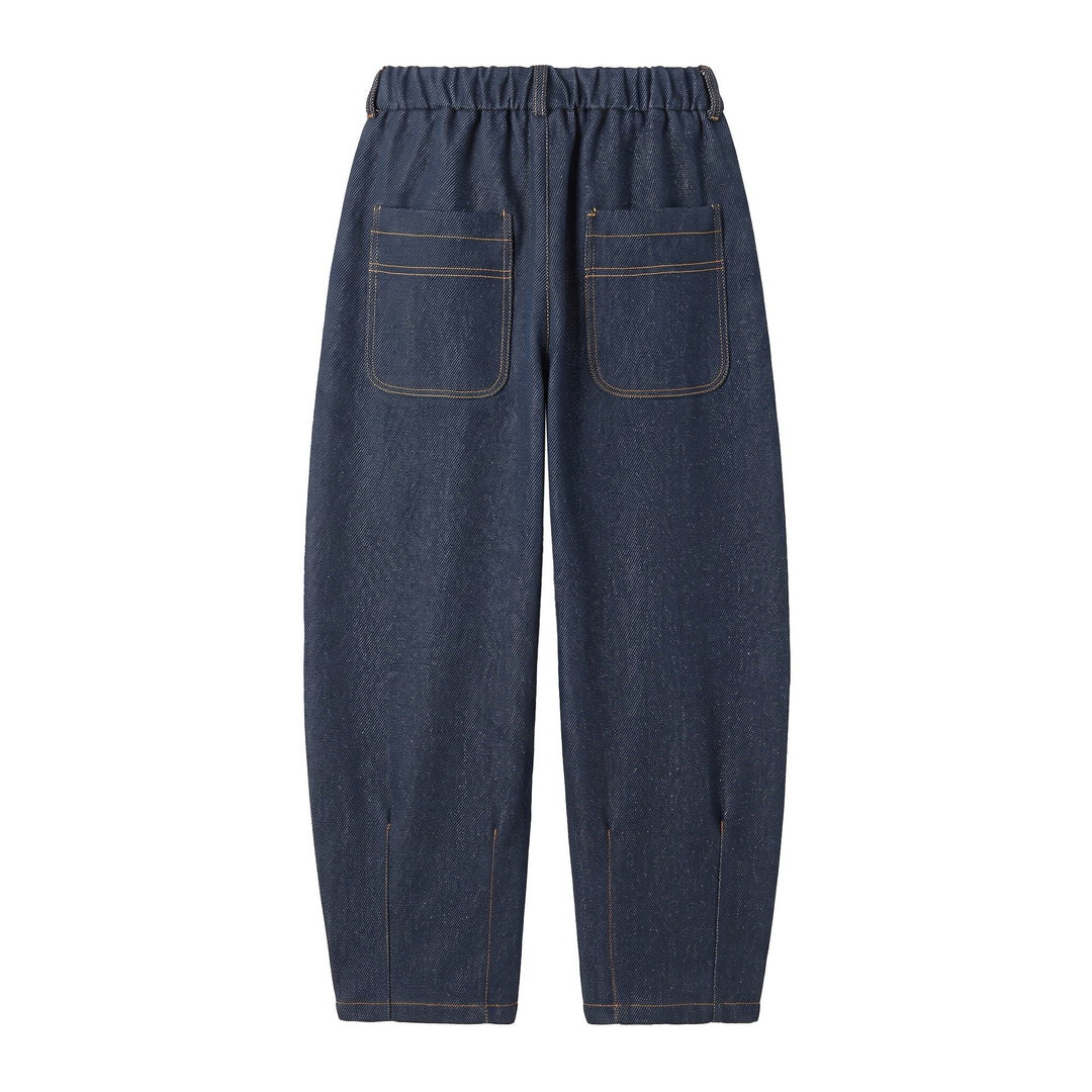 Damen Hochtaillierte weite Culotte-Hose mit Bügelfalte und elastischem Rückenteil Nord Taschen