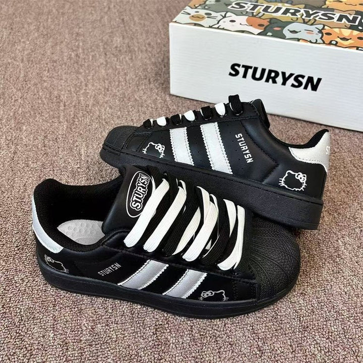 Damen Sportliche Sneakers mit strukturiertem Obermaterial und rutschfester Sohle