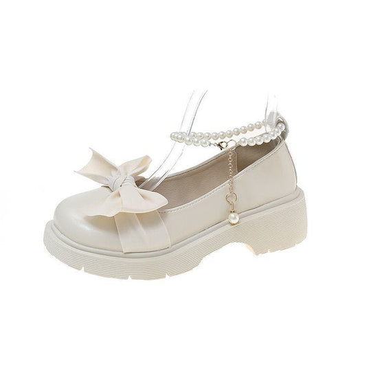 Damen Elegante Plateauschuhe mit dekorativem Schleifendetail