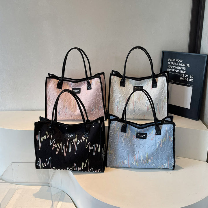 Damen modebewusste Tragetasche mit stilvollem Wellenmuster Nord Taschen
