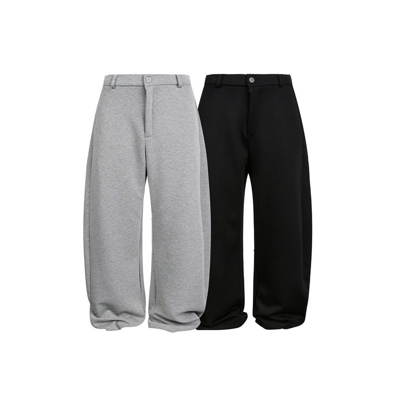 Damen Weite Cropped-Sweathose mit Gürtelschlaufen, Bundfalten und ballonförmigem Saum Nord Taschen