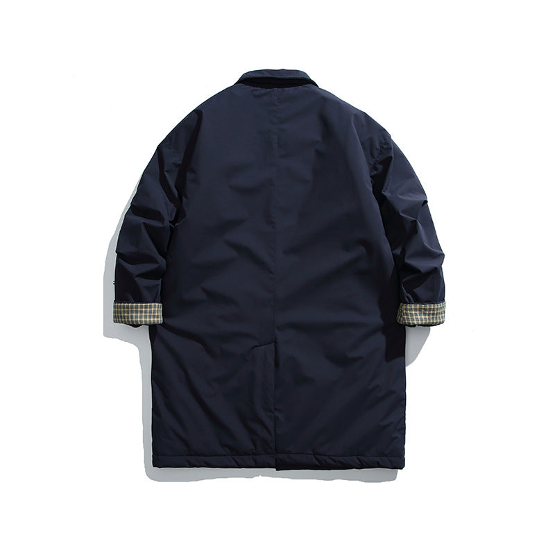 Herren Wattierter Mantel mit Hemdkragen und Thermofutter Nord Taschen