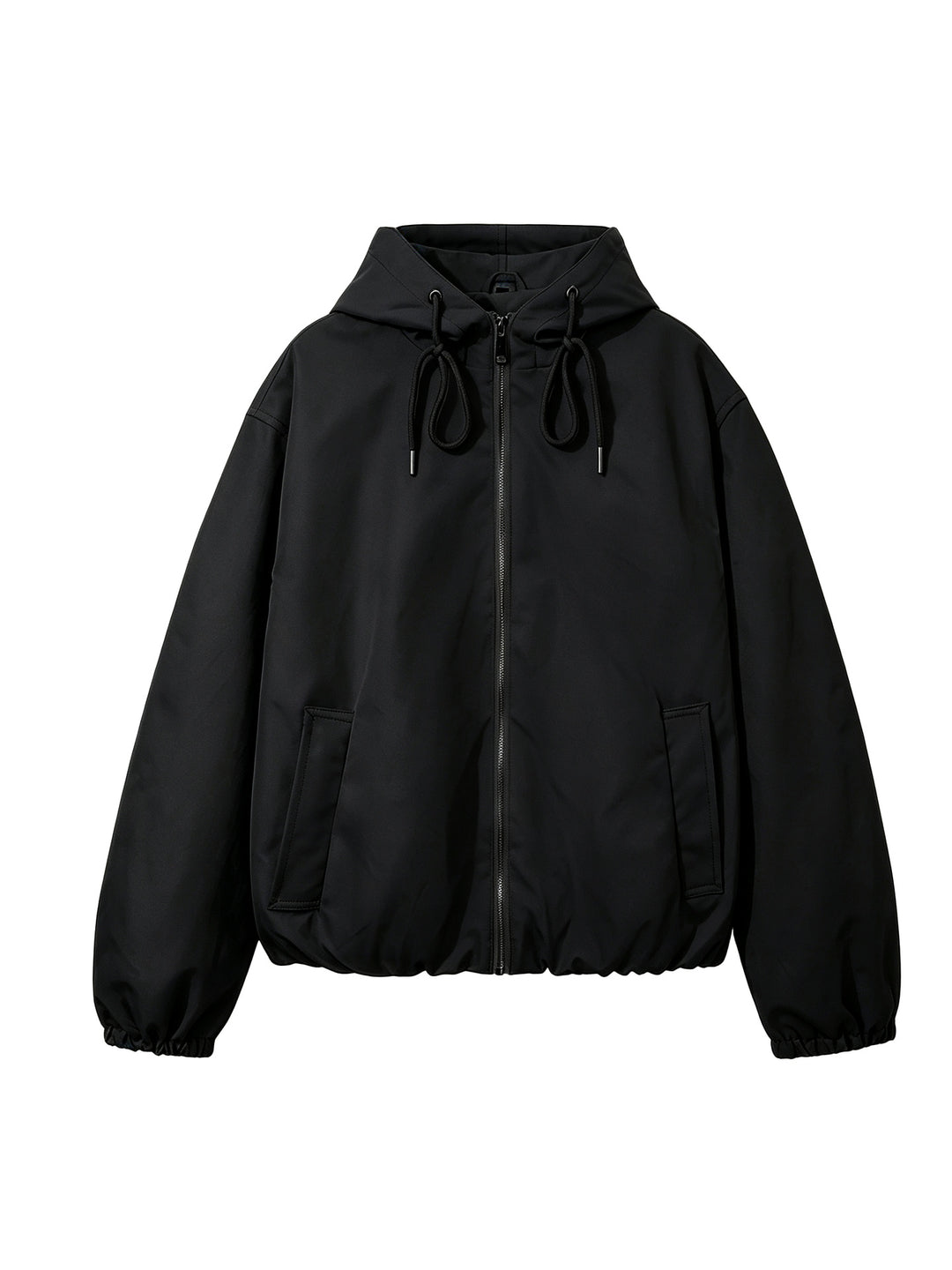 Damen Kapuzen-Bomberjacke mit gerafftem Saum und Eingrifftaschen Nord Taschen