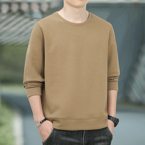 Herren Rundhals-Sweatshirt mit angerauter Innenseite und schmalem Saum Nord Taschen
