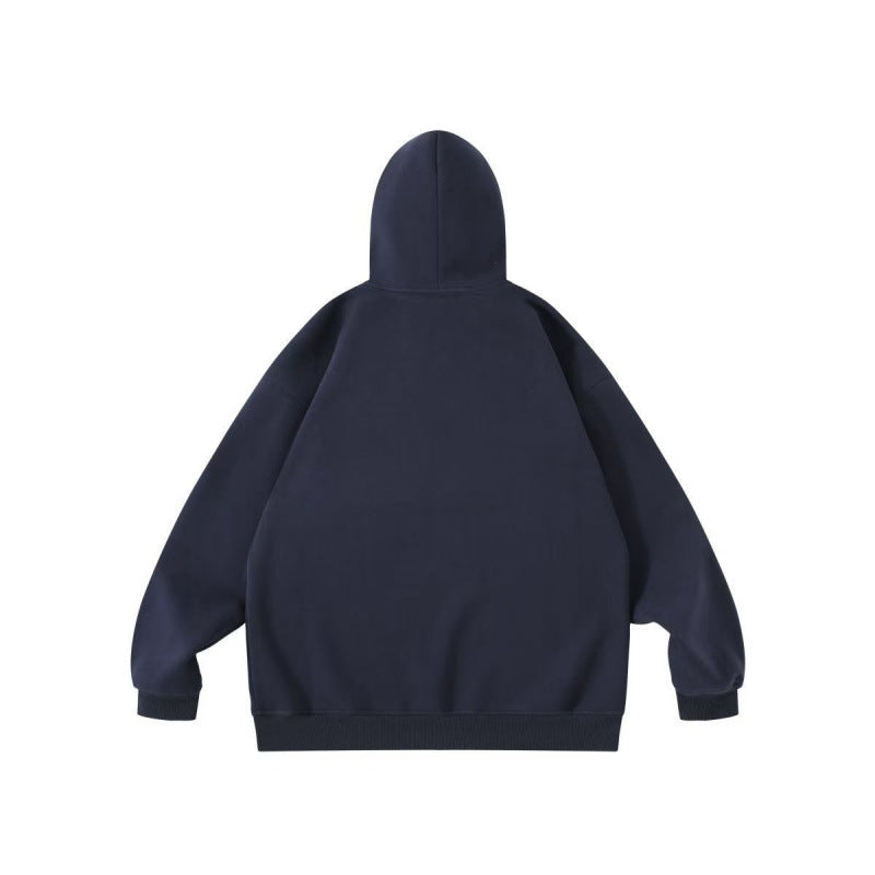 Unisex Oversize-Kapuzenpullover mit großem Frontprint, Kängurutasche und gerippten Bündchen Nord Taschen
