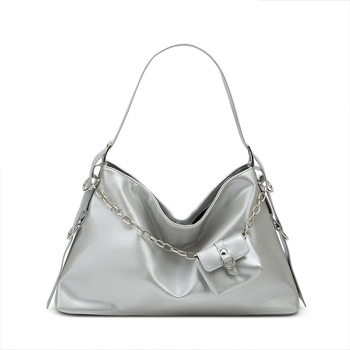 Damen Hobo-Tasche mit elegantem Faltendesign und praktischen Reißverschlussfächern Nord Taschen