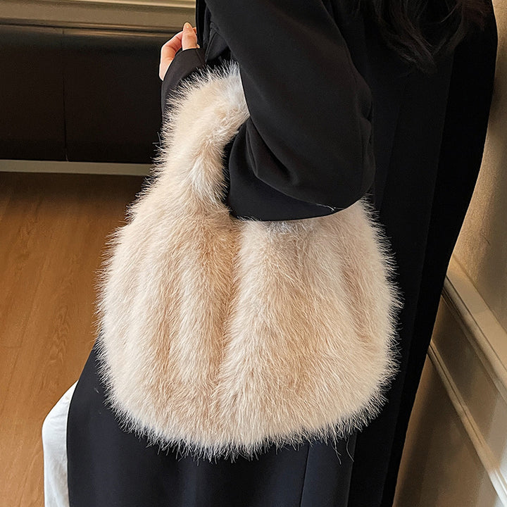 Damen Plüsch Handtasche mit einzigartigem Design Nord Taschen