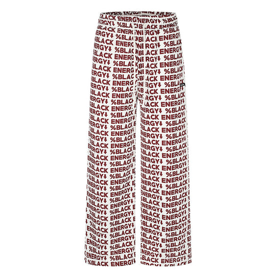Damen Weite Palazzo-Loungehose mit Tunnelzug, Allover-Logoprint und elastischem Komfortbund Nord Taschen