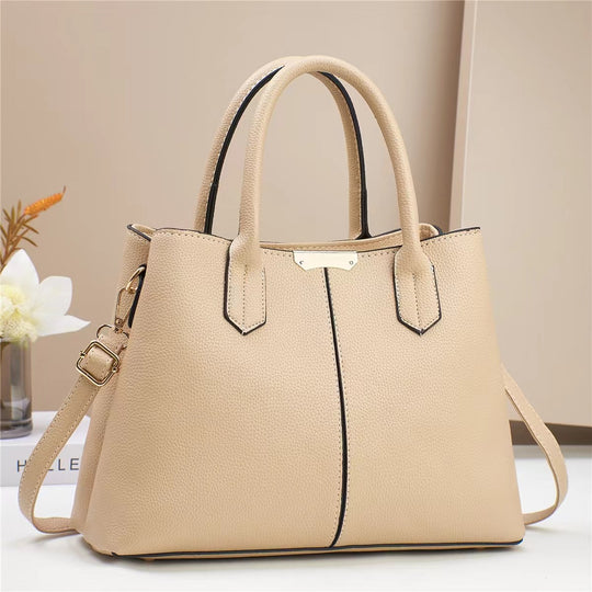 Damen hochwertige Handtasche mit strukturiertem Obermaterial und abnehmbarem Schulterriemen Nord Taschen