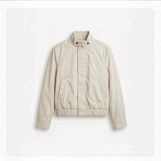 Herren Kurzer Stehkragen-Blouson mit verdecktem Reißverschluss und elastischem Saum Nord Taschen