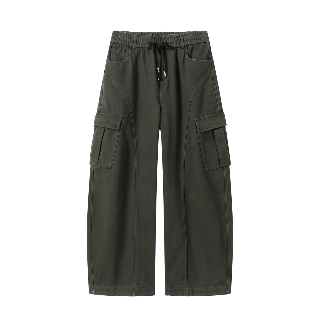 Herren Weite Cargo-Hose mit Kordelbund und Mehrfachpattentaschen Nord Taschen