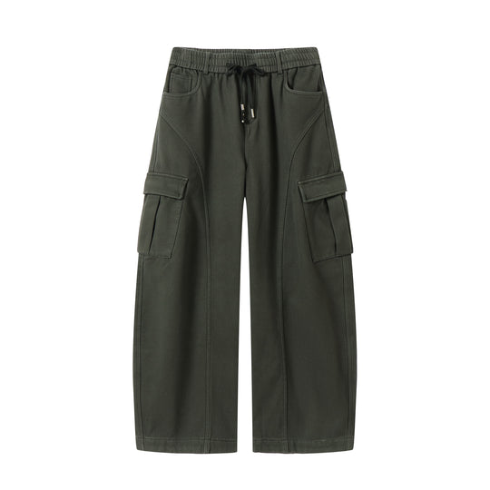 Herren Weite Cargo-Hose mit Kordelbund und Mehrfachpattentaschen Nord Taschen