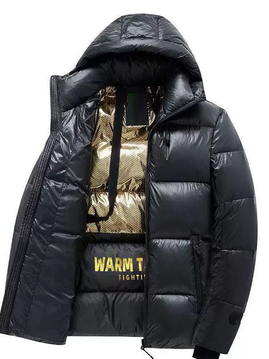 Herren wattierte Thermo‑Steppjacke mit Kapuze und Wärme‑Reflexfutter Nord Taschen