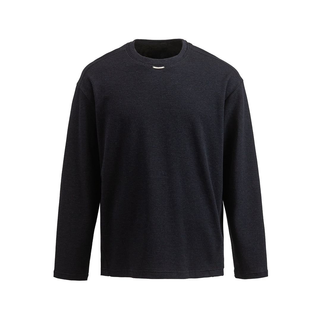 Damen Feinstrick‑Sweatshirt mit Strukturstrick, Rundhalsausschnitt und weiter Passform Nord Taschen
