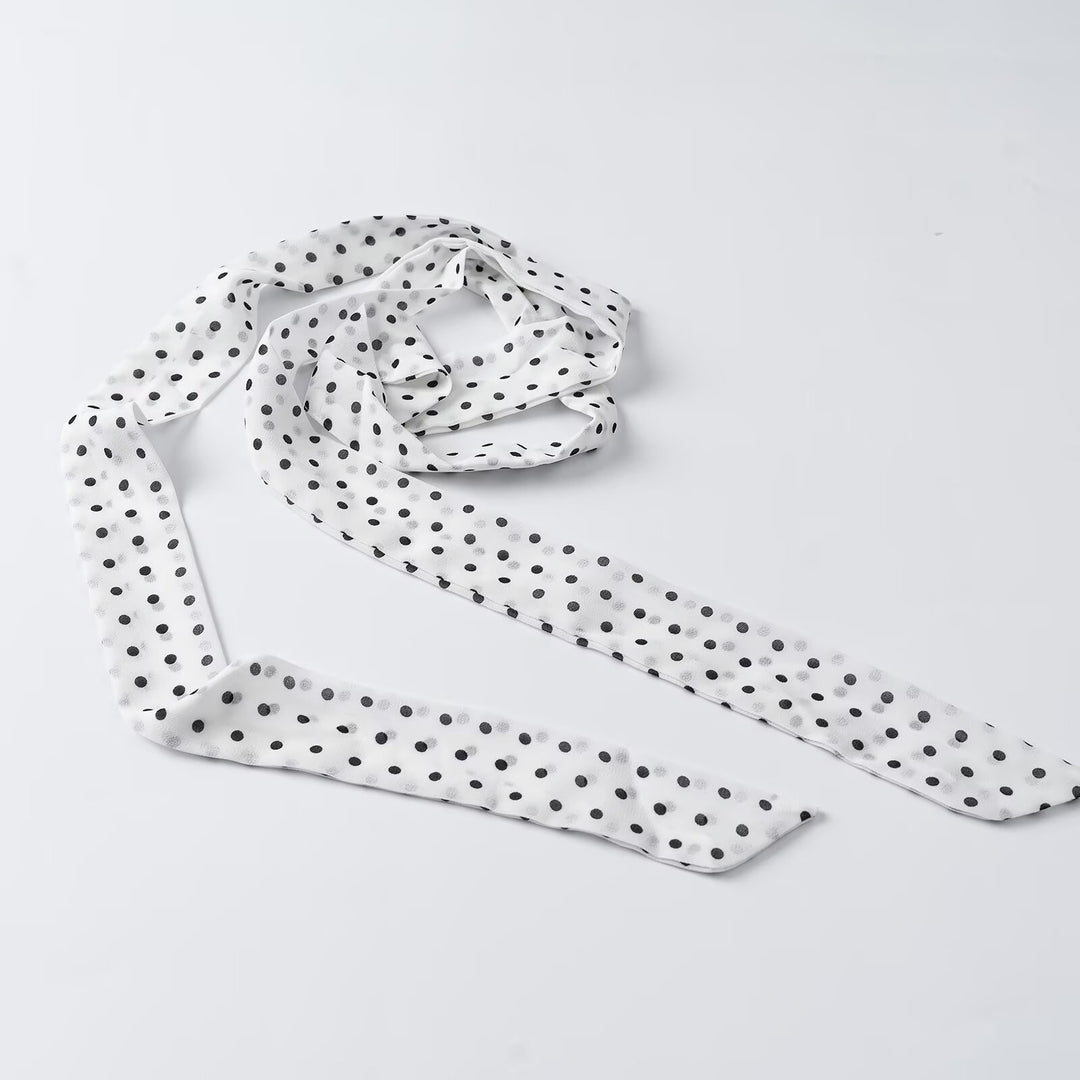 Damen Wickelbluse mit Bindeschal, V-Ausschnitt und Polka-Dot-Optik Nord Taschen