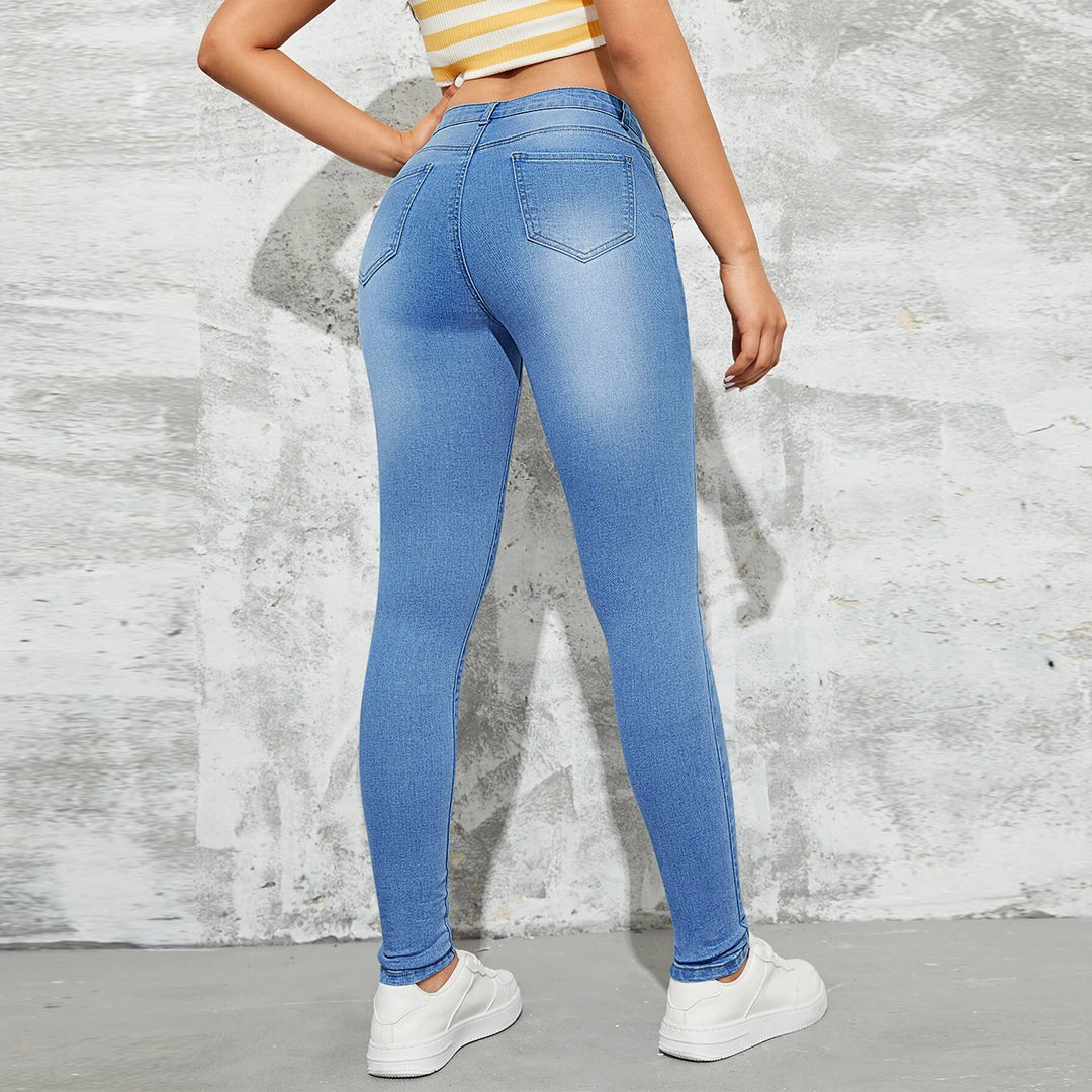 Damen High-Waist Skinny Jeans mit formendem Stretch und Push-up-Effekt Nord Taschen