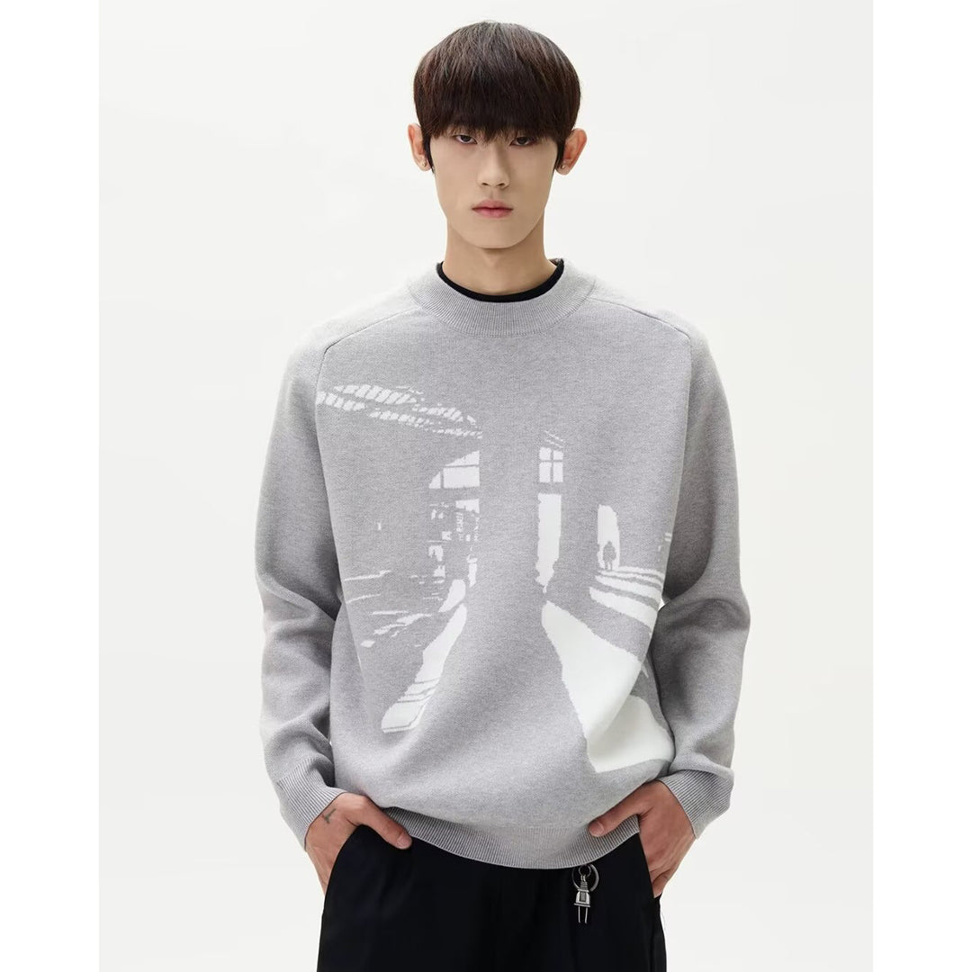 Herren Modischer Pullover mit grafischem Design Nord Taschen