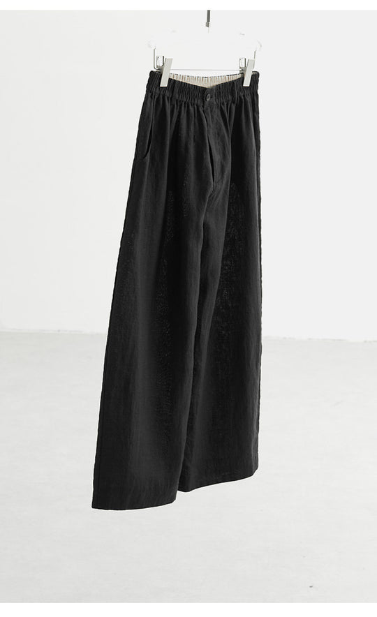 Damen Weit geschnittene Leinenhose Nord Taschen