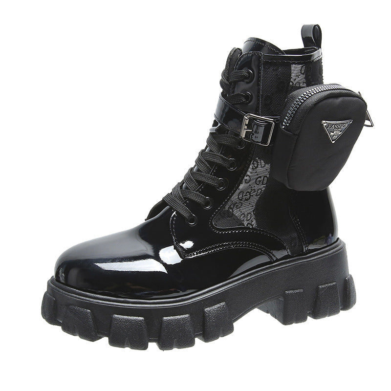 Damen Chunky Combat Boots mit praktischen Stauraum und modischen Details Nord Taschen