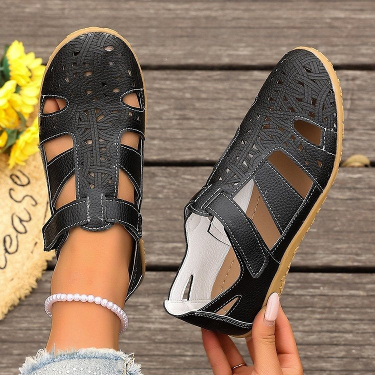 Damen Atmungsaktive Riemensandalen mit verstellbarem Klettverschluss