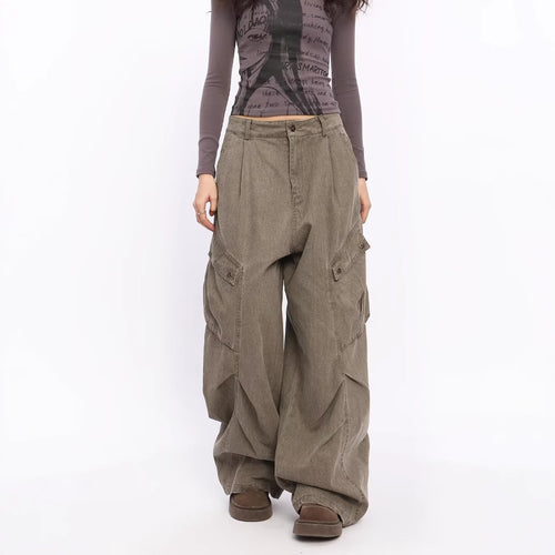 Damen Übergrößen Cargo-Jeans Nord Taschen