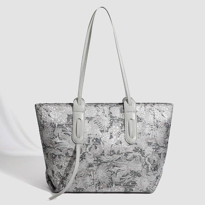 Damen Shopper-Tasche mit floralen Prägungen und strapazierfähigem Außenmaterial Nord Taschen
