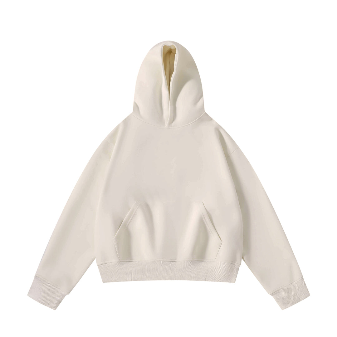 Unisex nan schwerer Oversize-Kapuzenpullover mit doppellagiger Kapuze Kängurutasche und breitem Rippbund Nord Taschen