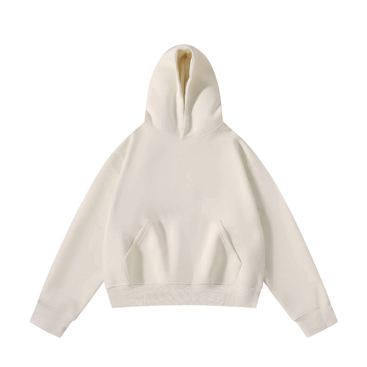 Unisex nan schwerer Oversize-Kapuzenpullover mit doppellagiger Kapuze Kängurutasche und breitem Rippbund Nord Taschen