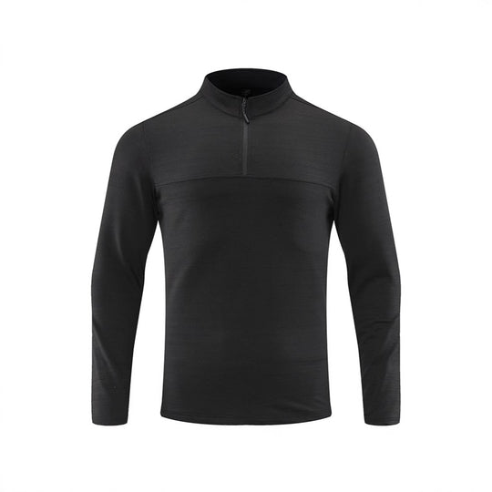 Herren Funktions-Halbzip-Langarmshirt mit Stehkragen und atmungsaktivem Stretchmaterial Nord Taschen