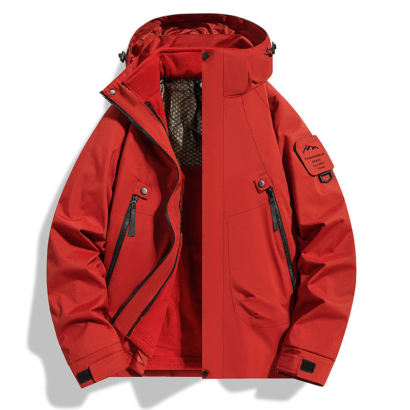 Damen Wasserabweisende Softshell-Funktionsjacke mit verstellbarer Kapuze, winddichter Membran und schrägen Reißverschlusstaschen Nord Taschen