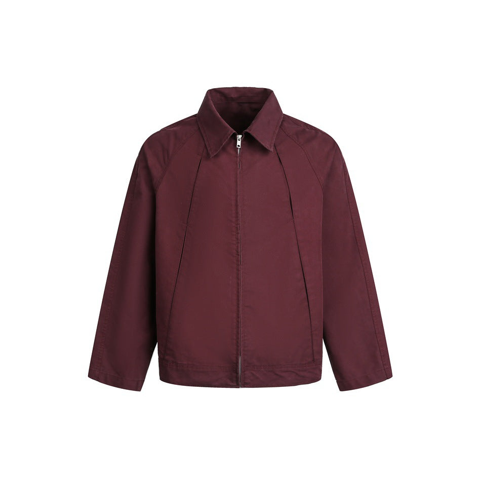 Unisex Boxy-Blousonjacke aus Baumwollmix mit Raglanärmeln und durchgehendem Reißverschluss Nord Taschen