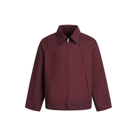 Unisex Boxy-Blousonjacke aus Baumwollmix mit Raglanärmeln und durchgehendem Reißverschluss Nord Taschen