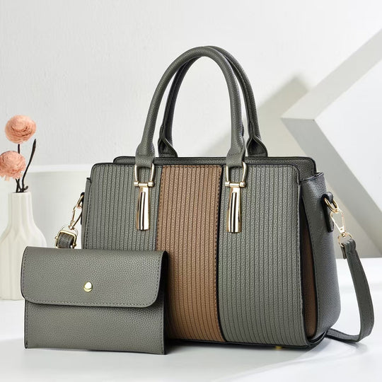 Damen elegante Shopper-Handtasche mit strukturiertem Design und abnehmbarer Mini-Clutch Nord Taschen