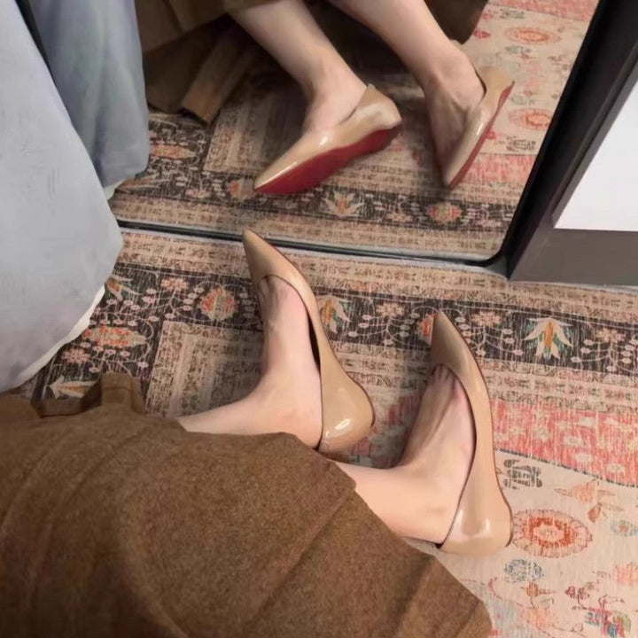 Damen spitze Ballerinas mit moderner Silhouette