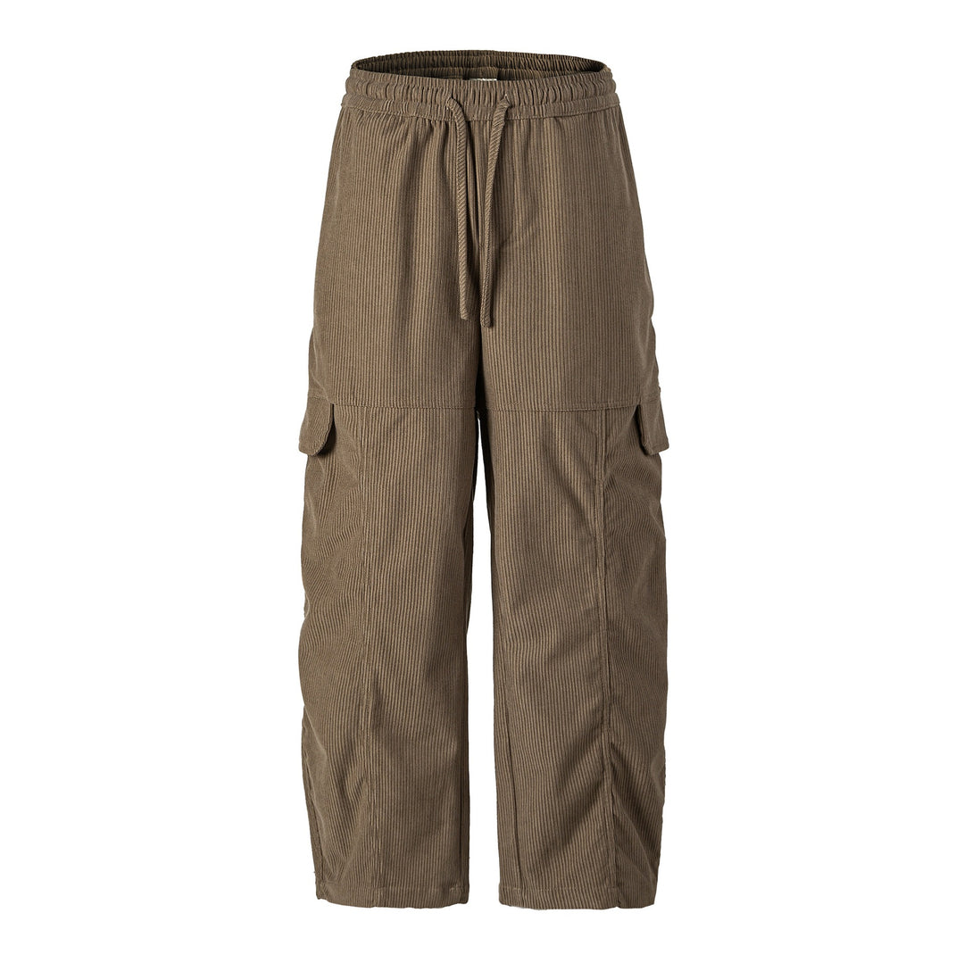 Damen Culotte-Cargo-Shorts aus Cord mit hohem Bund und Kordelzug Nord Taschen
