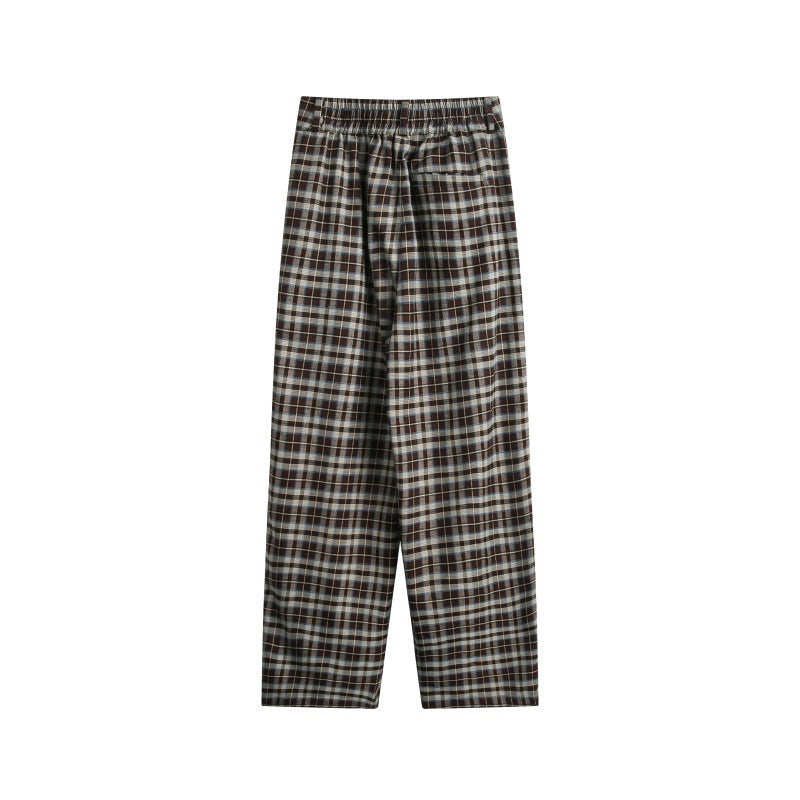 Damen Hochtaillierte Karierte Bundfalten‑Hose im weiten Culotte‑Schnitt Nord Taschen