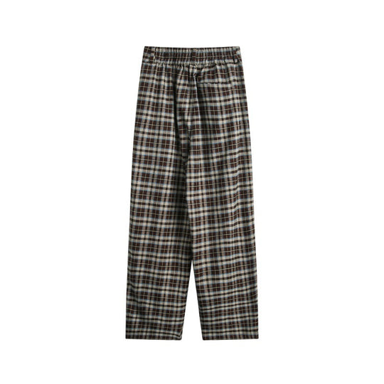 Damen Hochtaillierte Karierte Bundfalten‑Hose im weiten Culotte‑Schnitt Nord Taschen
