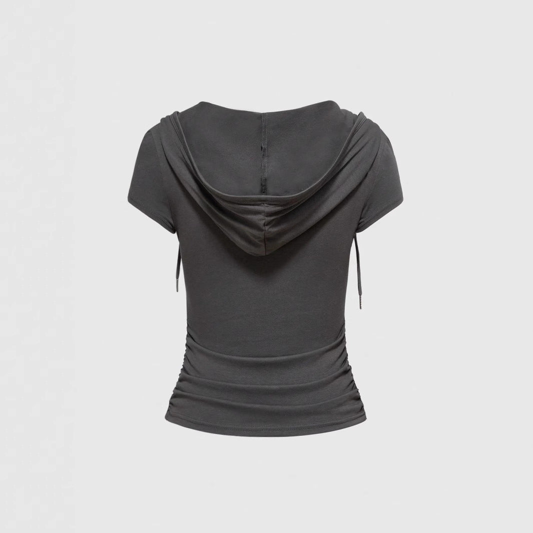 Damen Kapuzen-T-Shirt mit einzigartigem Schriftzug Nord Taschen