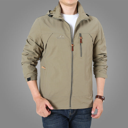 Herren Leichte Softshell-Outdoorjacke mit Kapuze, wind- und wasserabweisender Shell und Multifunktions‑Taschen Nord Taschen