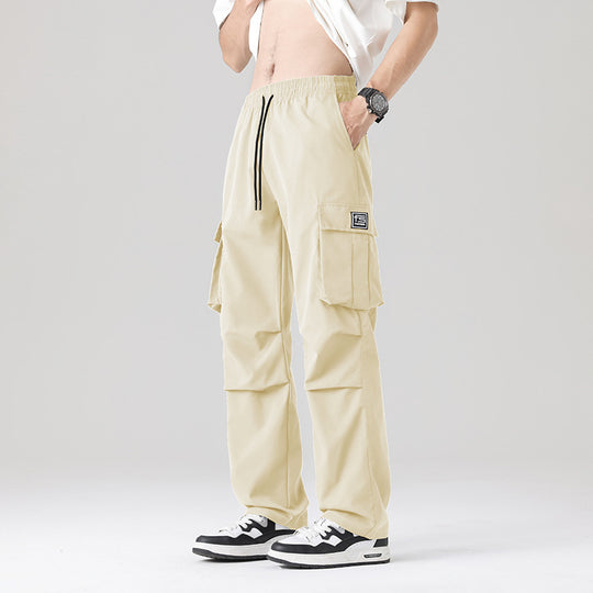 Herren Multifunktionale Cargo-Loungehose mit elastischem Tunnelzugbund, Mehrfachtaschen & verstellbarem Beinabschluss Nord Taschen