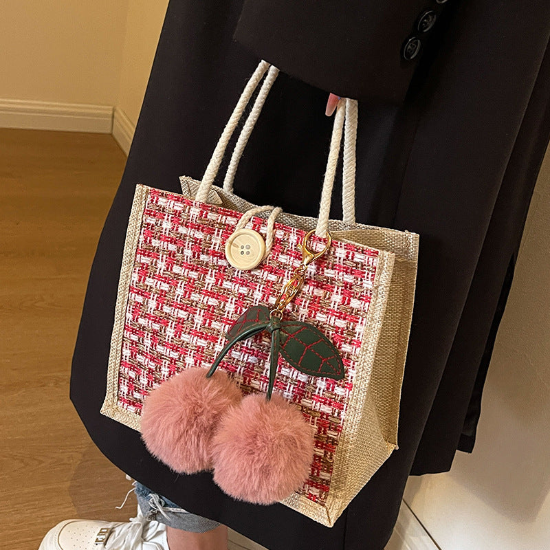 Damen Tragetasche mit elegantem gewebtem Design Nord Taschen