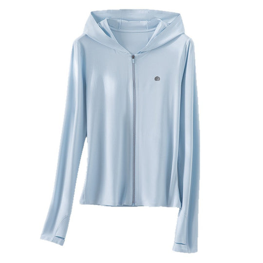 Damen Leichte Kapuzenjacke mit durchgehendem Reißverschluss, Slim‑Fit und Daumenloch Nord Taschen