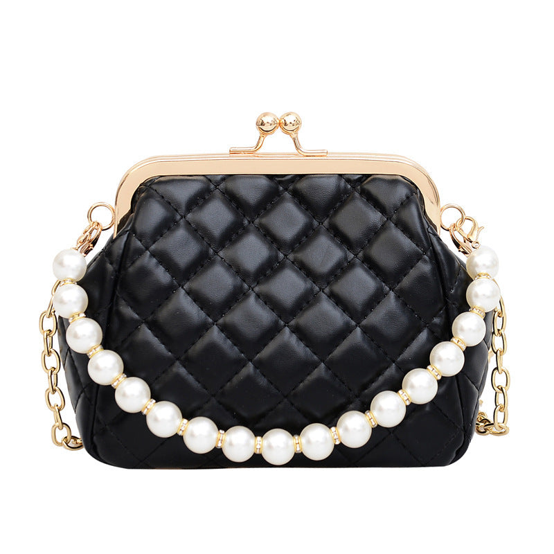 Damen eleganter Ketten-Handtasche mit glänzenden Perlenakzenten Nord Taschen