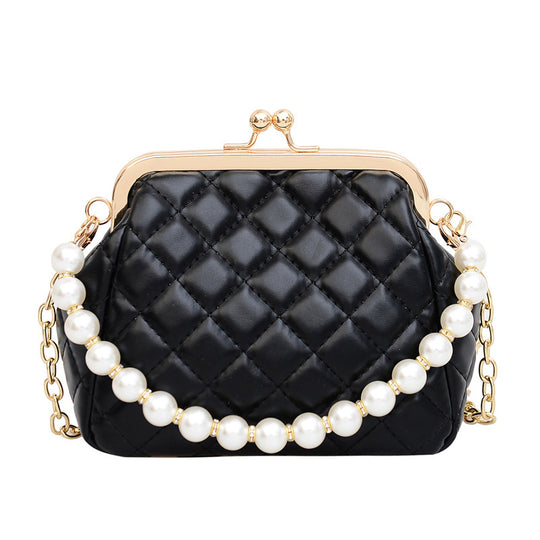 Damen eleganter Ketten-Handtasche mit glänzenden Perlenakzenten Nord Taschen