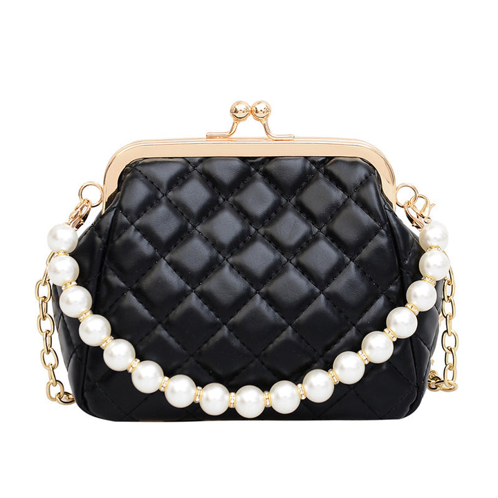 Damen eleganter Ketten-Handtasche mit glänzenden Perlenakzenten Nord Taschen