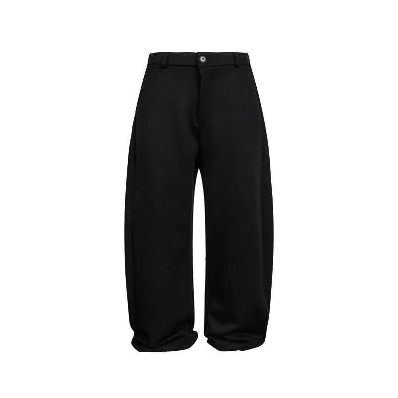 Damen Weite Cropped-Sweathose mit Gürtelschlaufen, Bundfalten und ballonförmigem Saum Nord Taschen