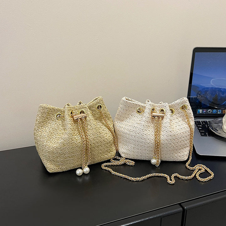 Damen modische Beuteltasche mit elegantem Perlenschmuck Nord Taschen